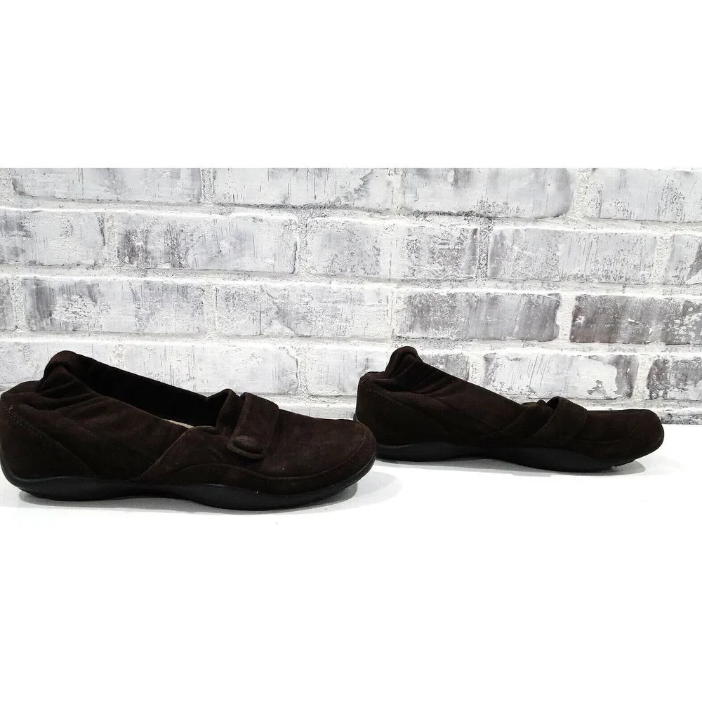 Dansko CAROL Brown Suede‎ Wedge Slip-On Flat Shoes / Size 38
